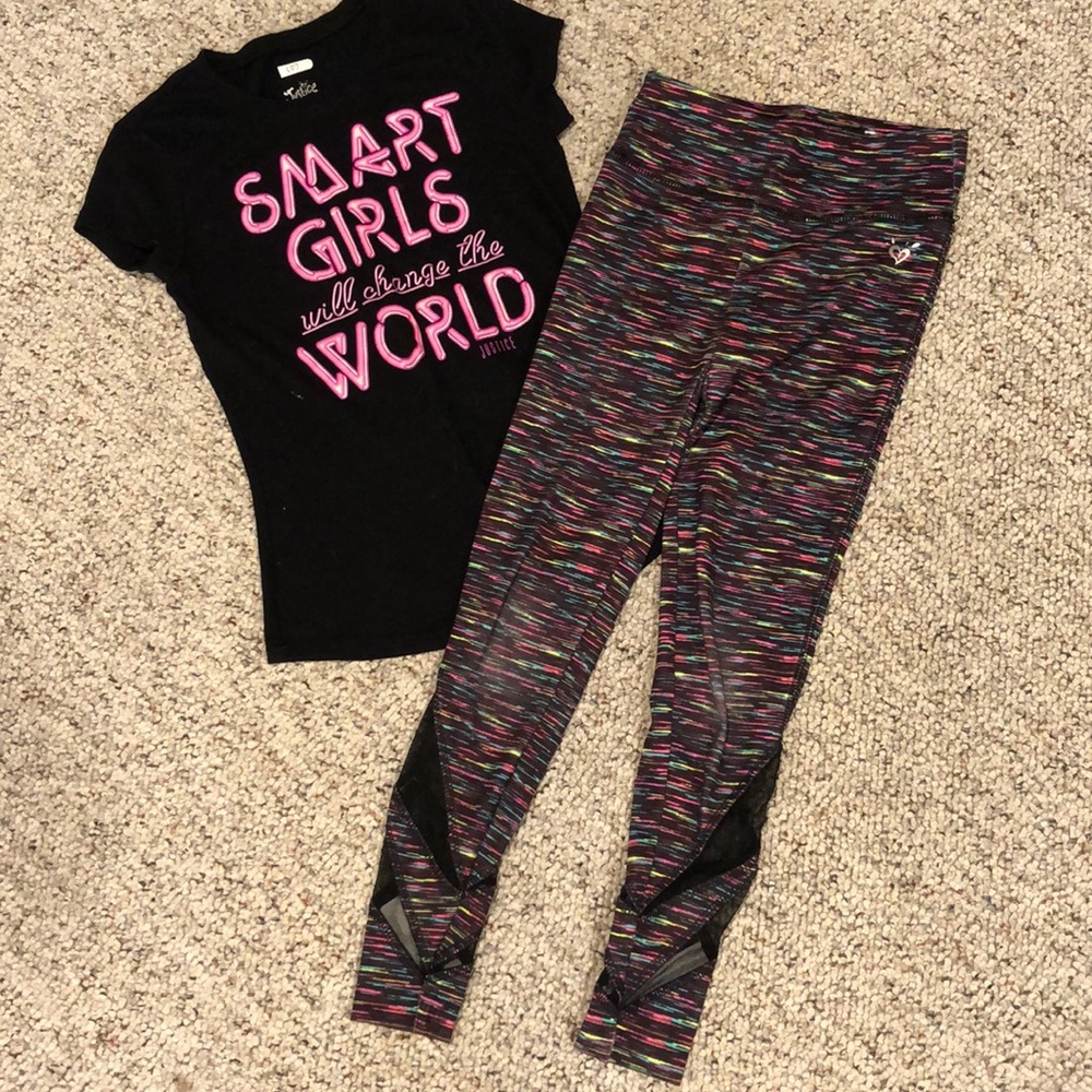 Girls justice athletic set